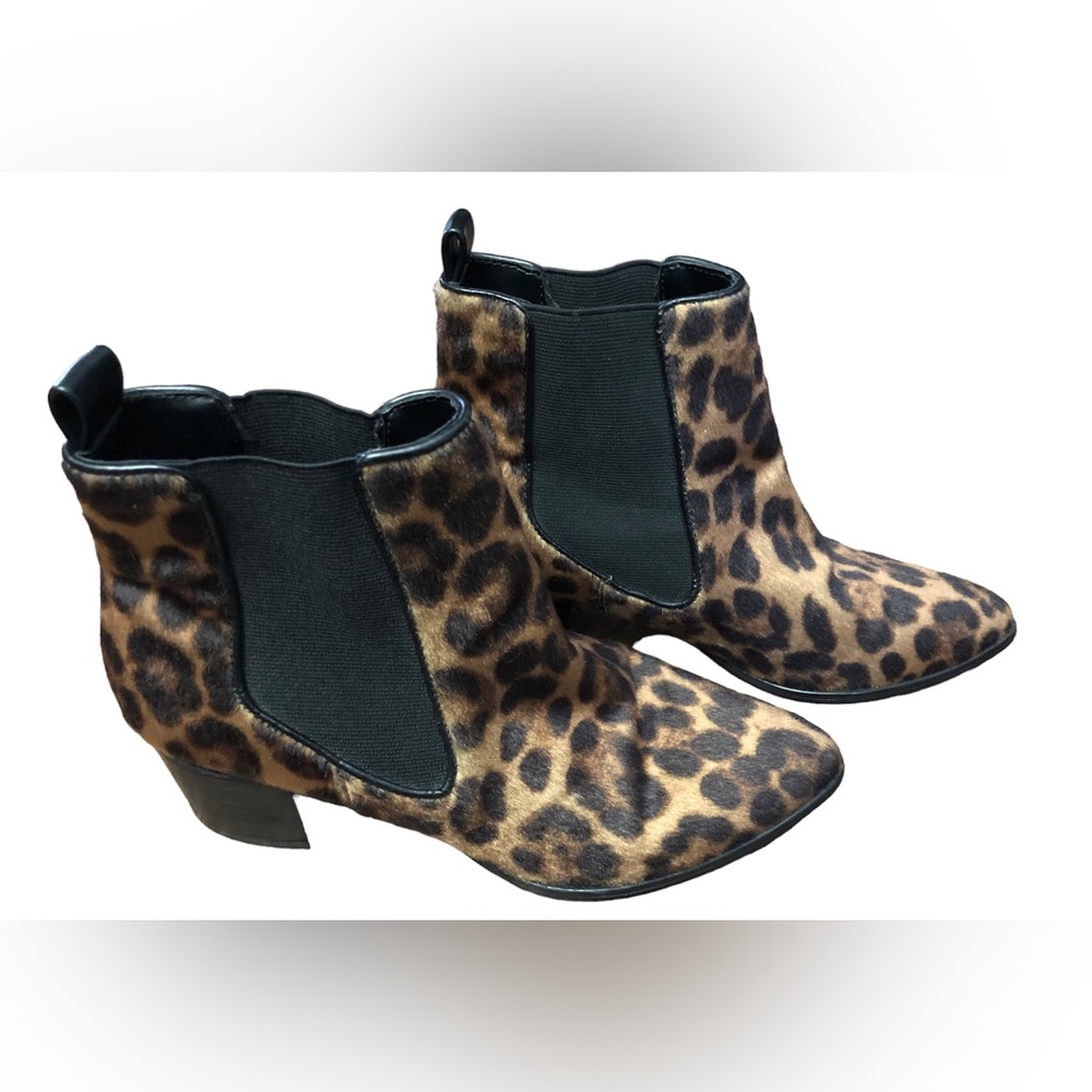 Nine West leopard print ankle boots for women